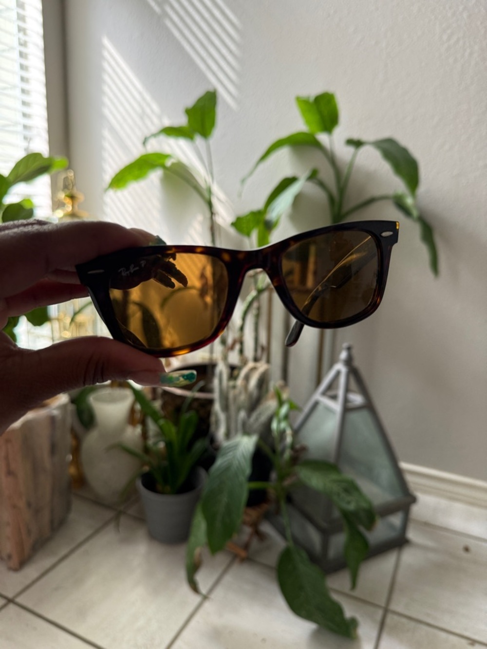 Ray-Ban Tortoiseshell Frame Sunglasses with Polarized